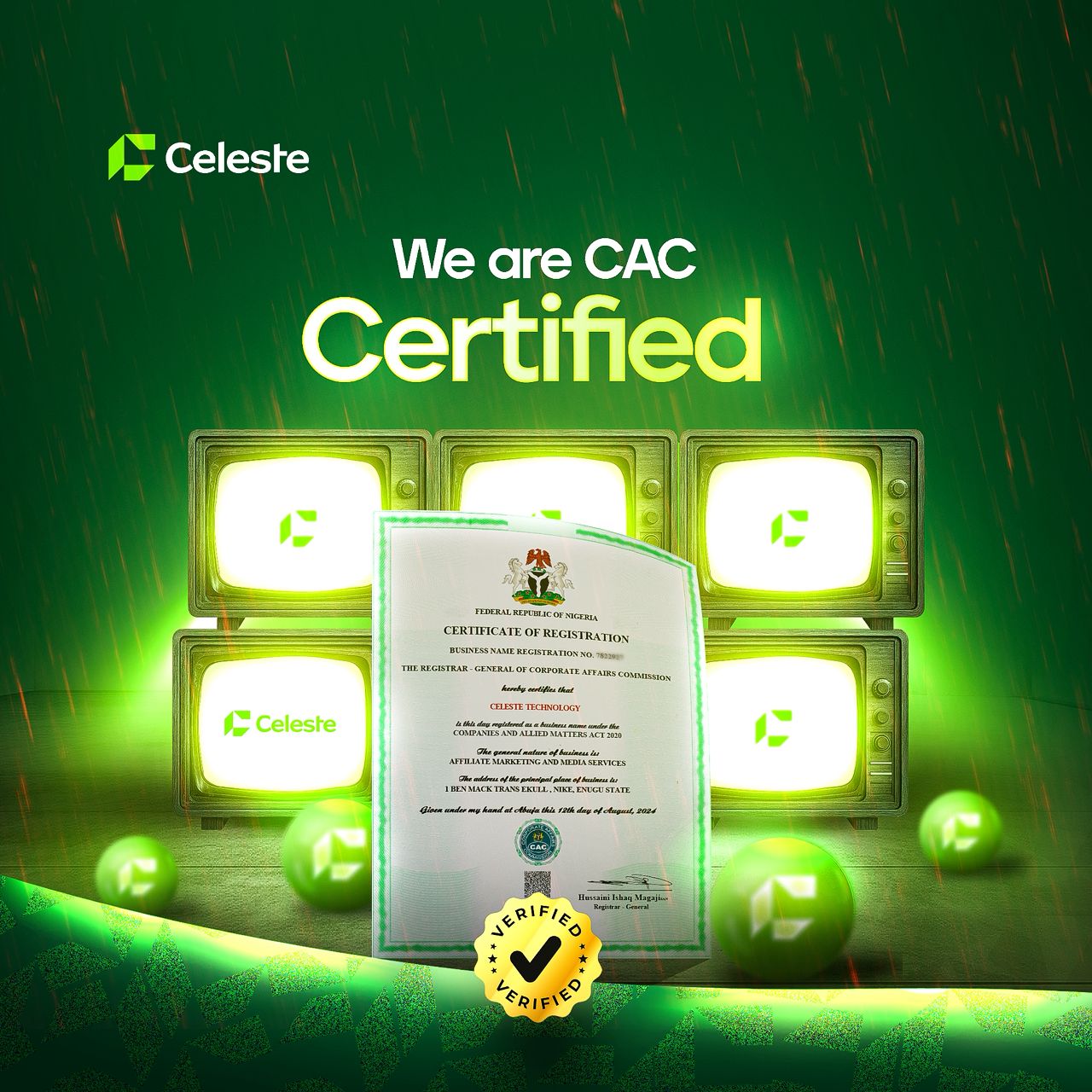 Celeste CAC Certification